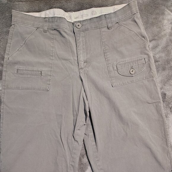 Lee Comfort Waistband Stretch Capris - Gray - Size 16 - Picture 1 of 5